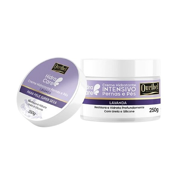 CREME PERNAS E PES HIDRA CARE LAVANDA 250G OURIBEL