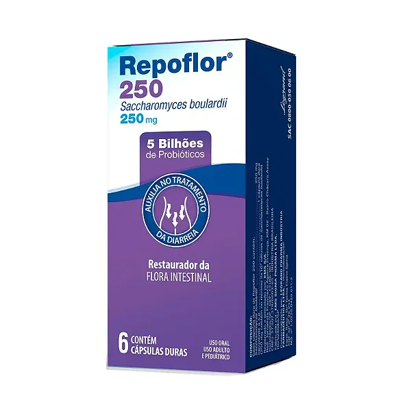Repoflor Probiótico 250mg 6 cápsulas