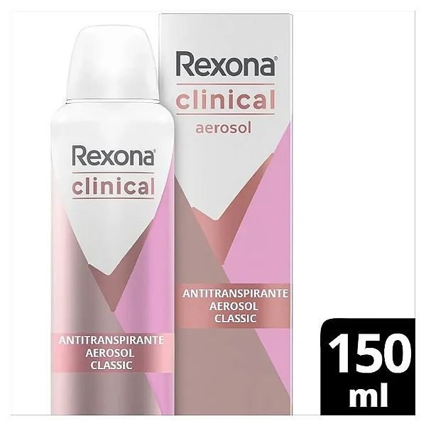 DESODORANTE REXONA AEROSOL CLINICAL FEMININO CLASSIC 150ML
