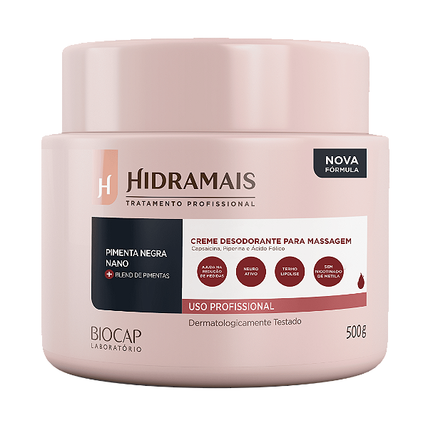 CREME DE MASSAGEM HIDRAMAIS PIMENTA NEGRA 500G