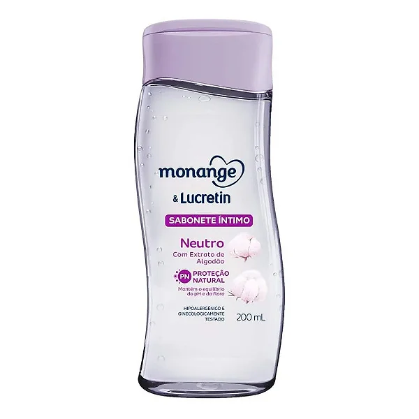 SABONETE INTIMO LIQUIDO MONANGE E LUCRETIN NEUTRO 200ML