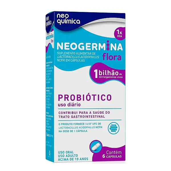 NEOGERMINA 1 BILHAO PROBIOTICO 6CAPS