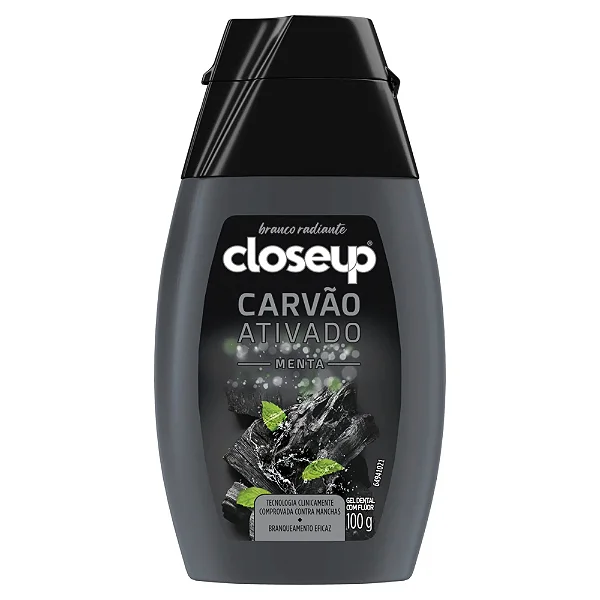 GEL DENTAL CLOSEUP COM FLUOR CARVAO CARVAO ATIVADO MENTA 100G