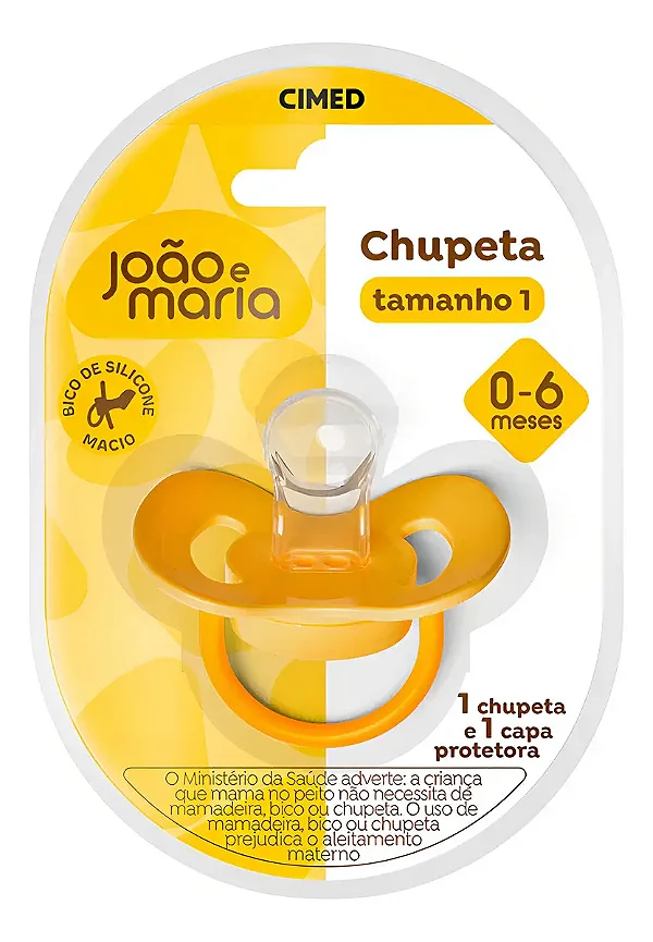 CHUPETA JOAO E MARIA ORTO CAPA PROTETORA 0-6 MESES TAM 01