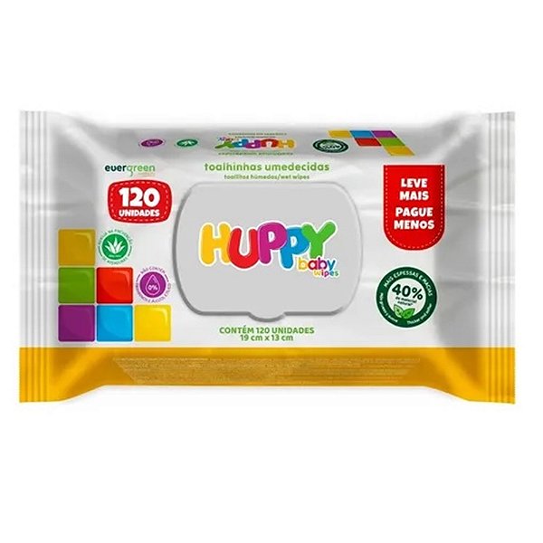 LENÇO UMEDECIDO HUPPY BABY WIPES 120UN