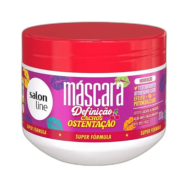 MASCARA CAPILAR SALON LINE DEFINICAO CACHOS OSTENTACAO 300G