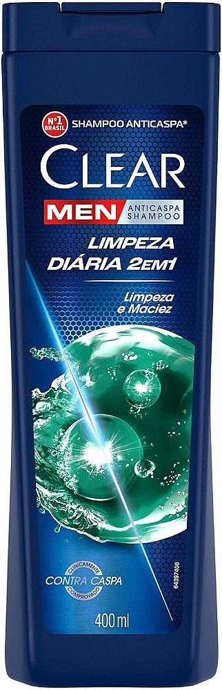 SHAMPOO CLEAR MEN 2EM1 LIMPEZA DIARIA 400ML