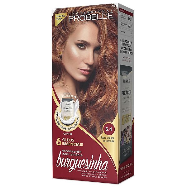 TINTURA PROBELLE BURGUESINHA 6.4 LOURO ESCURO ACOBREADO