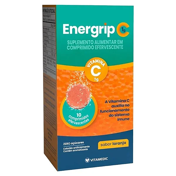 Energrip Vitamina C 1G 10 Comprimidos Efervescentes