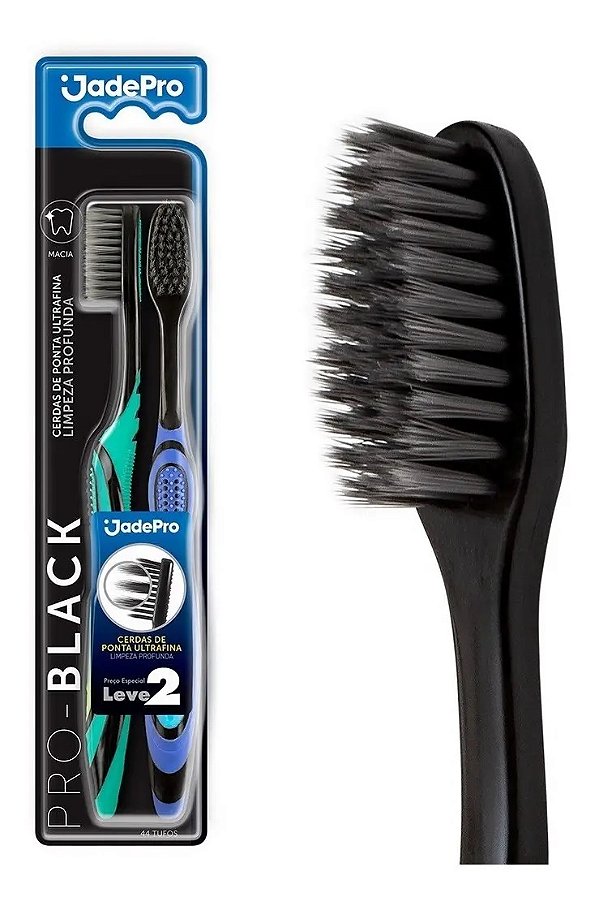 ESCOVA DENTAL PRO BLACK MACIA JADEPRO 2un