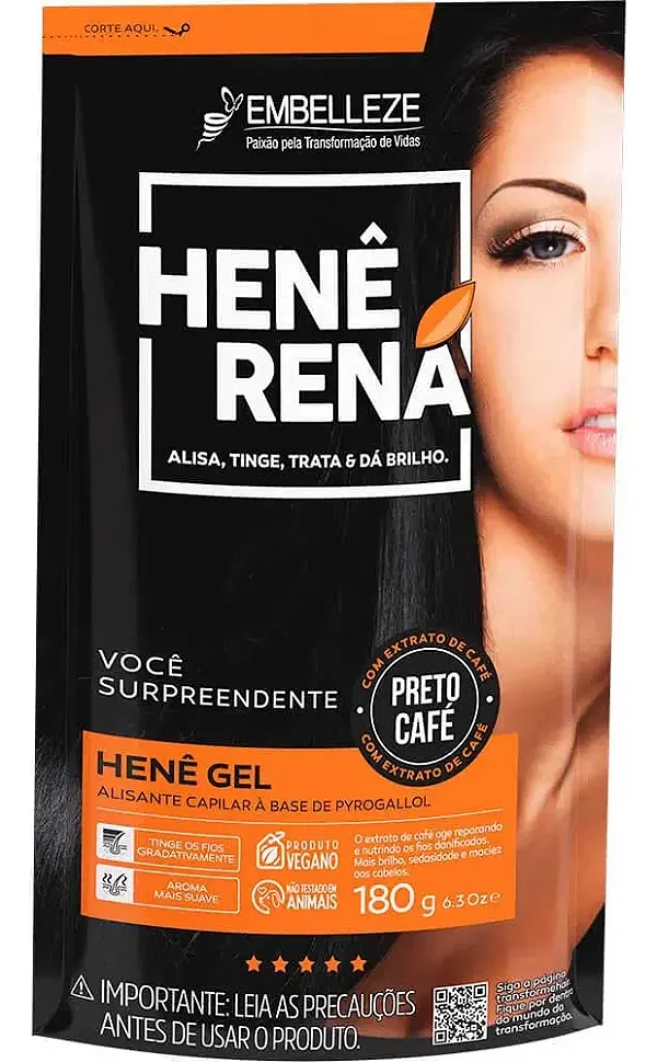 HENE GEL RENA PRETO CAFE 180G