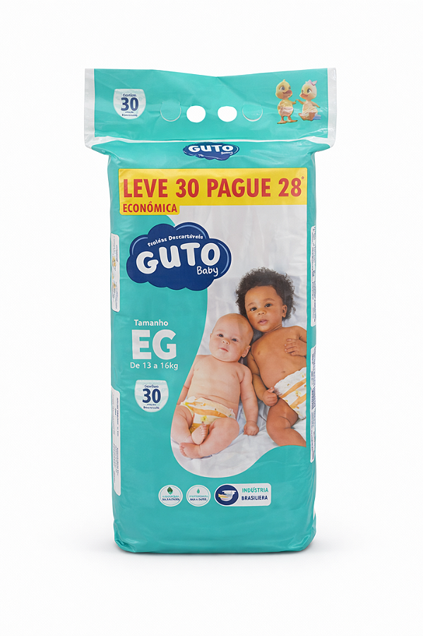FRALDA GUTO BABY XG 30un