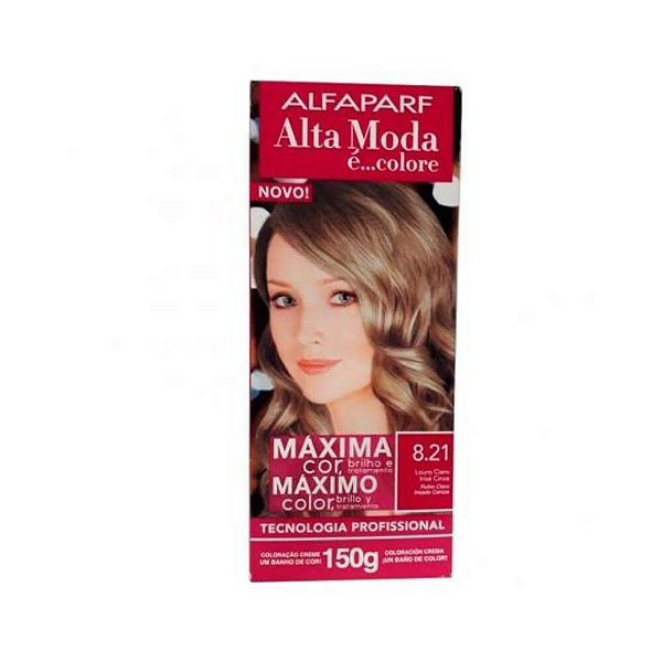 TINTURA ALTA MODA 8.21 LOURO CLARO IRISECINZA 150GR ALFAPARF