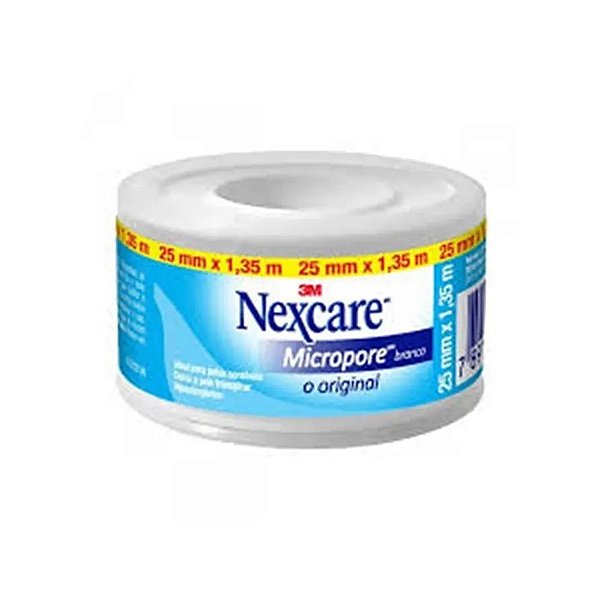 ESPARADRAPO NEXCARE MICROPORE BRANCO 25MM X 1,35