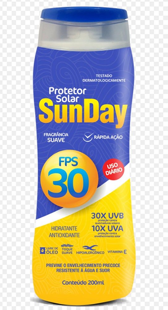 PROTETOR SOLAR SUN DAY  FPS 30 200ML