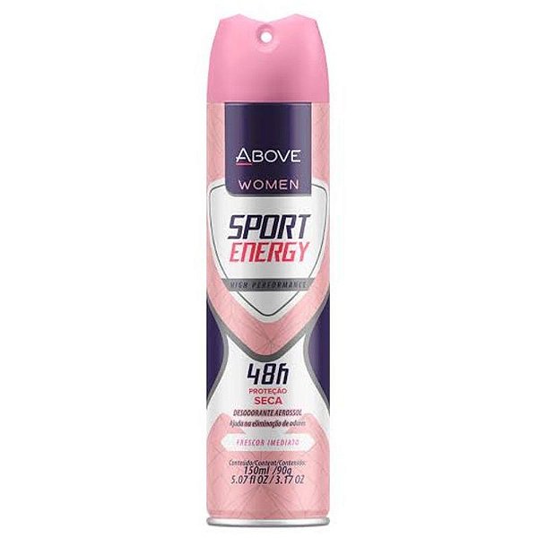 DESODORANTE ABOVE AEROSOL WOMEN SPORT ENERGY 150ML/90G