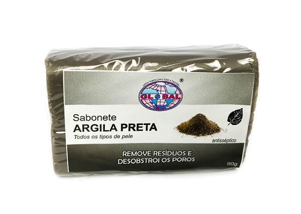 GLOBAL SABONETE ARGILA PRETA 90G REF.: A7044