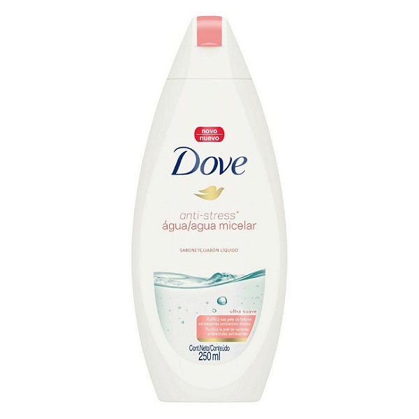 SABONETE DOVE LIQUIDO ANTI STRESS  AGUA MICELAR 250ML