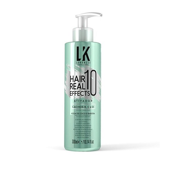 ATIVADOR DE CACHOS LOKENZZI HAIR REAL 10 EFFECTS 300ML VER