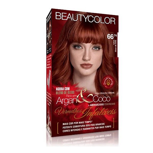 TINTURA BEAUTY COLOR 66.74 RUIVO DOCE DE LEITE (ESPECIAL)