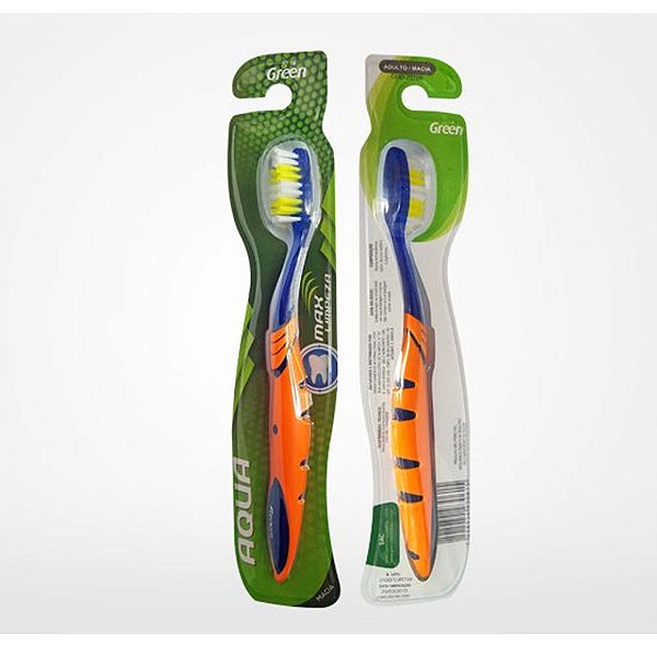 ESCOVA DE DENTE GREEN AQUA MAX LIMPEZA MACIA