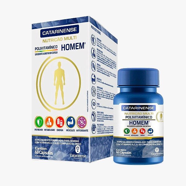 POLIVITAMINICO CATARINENSE HOMEM MULTI NUTRICAO 60CAPS