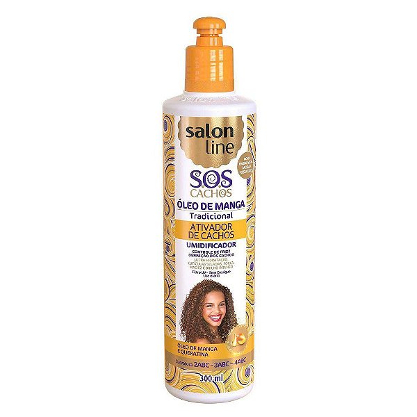 ATIVADOR DE CACHOS SALON LINE SOS CACHO OLEO DE MANGA 300ML
