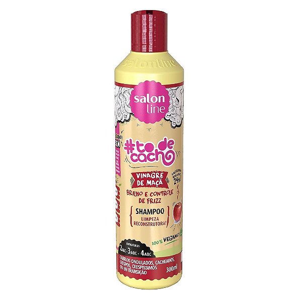 SHAMPOO SALON LINE  TO DE CACHO VINAGRE DE MACA 300ML