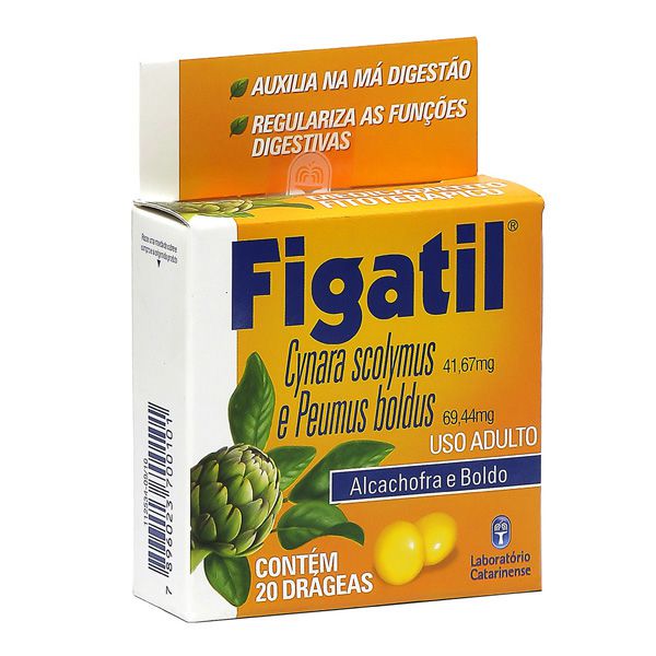FIGATIL 20 DRAGEAS CYNARA SCOLYMUS+PEUMUS BOLDUS