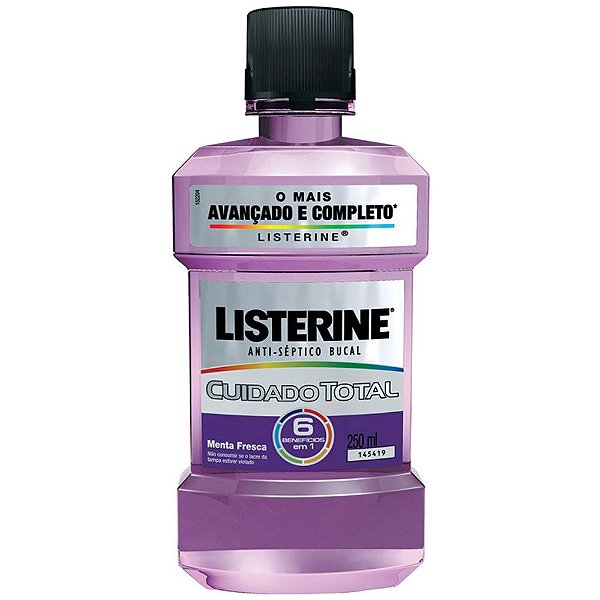 LISTERINE 250ML CUIDADO TOTAL SEM ALCOOL (14 BENEFICIOS)