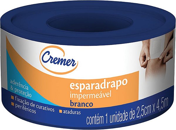 ESPARADRAPO CREMER BRANCO 2,5CM X 4,5M