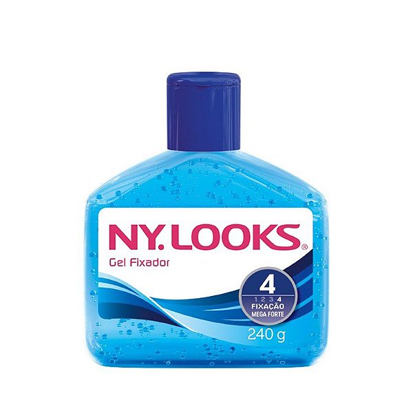 GEL DE CABELO NY LOOK FIXACAO 4 SEM ALCOOL 240G AZUL