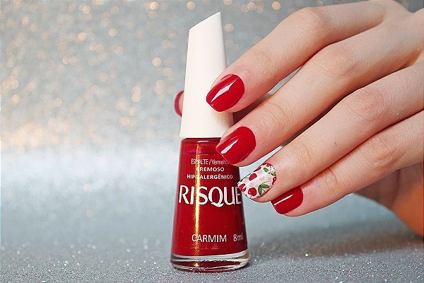 ESMALTE RISQUE CARMIM CREMOSO 8ML