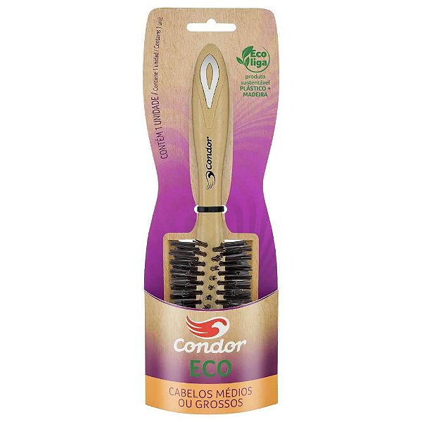 ESCOVA DE CABELO CONDOR ECO CABELOS MEDIOS OU GROSSOS R-6806