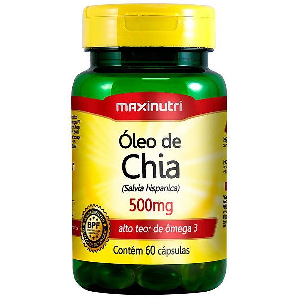 OLEO DE CHIA 500MG 60CPS - MAXINUTRI