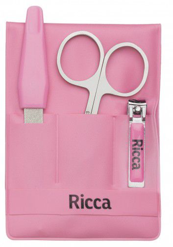 KIT MANICURE INFANTIL RICCA BABY REF:742 (ROSA/ AZUL)