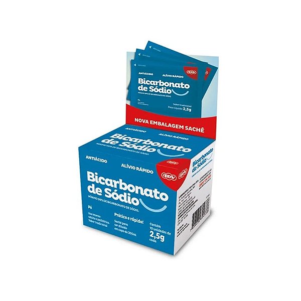 BICARBONATO DE SODIO SACHE 2,5G 10UN ADV