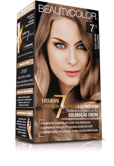 TINTURA BEAUTY COLOR 7.1 LOURO ACINZENTADO
