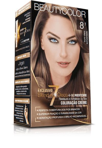 TINTURA BEAUTY COLOR 8.1 LOURO CLARO ACINZENTADO