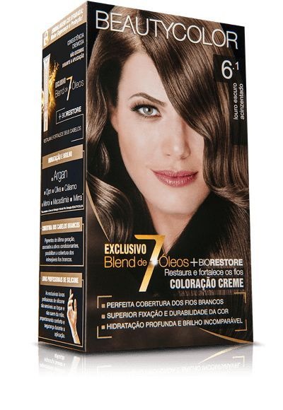 TINTURA BEAUTY COLOR 6.1  LOURO ESCURO ACINZENTADO