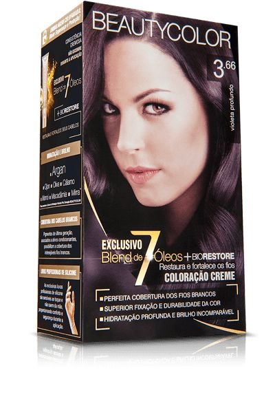 TINTURA BEAUTY COLOR 3.66 CASTANHO PURPURA