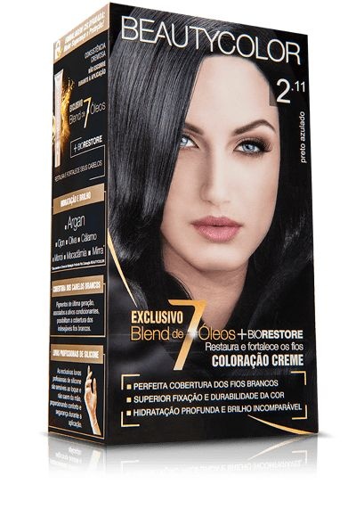TINTURA BEAUTY COLOR 2.11 PRETO AZULADO