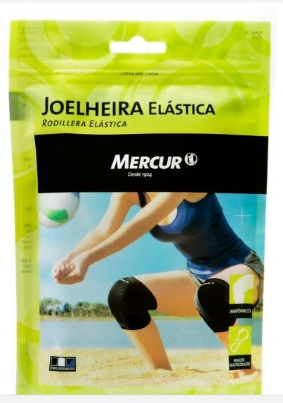 JOELHEIRA ELASTICA MERCUR M PRETA 1 PAR COD: BC0633-BP