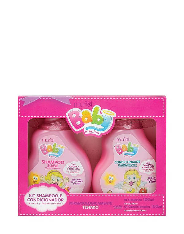 KIT MURIEL BABY MENINA SHAMPOO 100ML+CONDICIONADOR 100ML