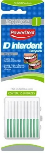 ESCOVA POWERDENT INTERDENTAL CILINDRICA FINA 4 MM VERDE