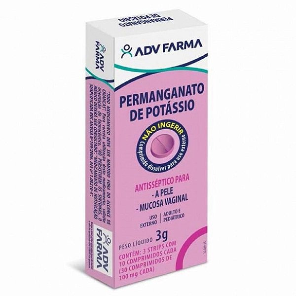 PERMANGANATO POTASSIO ADV 30CPR