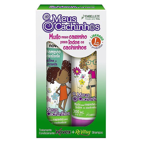 KIT SHAMPOO 300ML + CONDICIONADOR 300ML NOVEX MEUS CACHINHOS