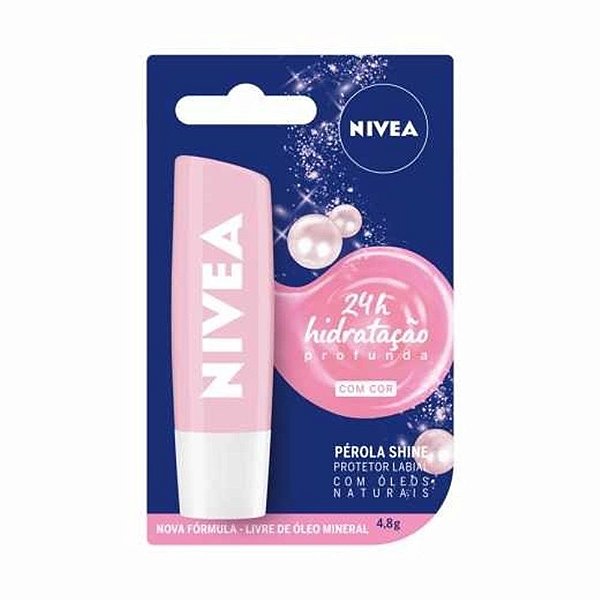 PROTETOR LABIAL NIVEA PEROLA SHINE COM COR 4,8GR
