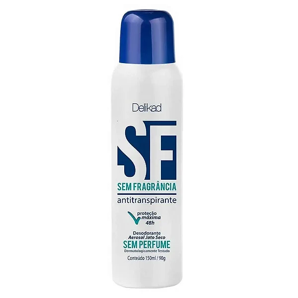 DESODORANTE SF DELIKAD AEROSOL SEM PERFUME 150ML/90G