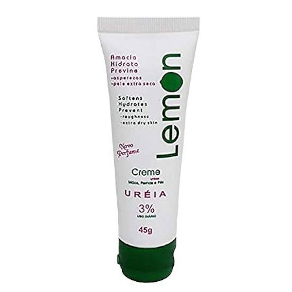 LEMON CREME DE UREIA 3  MAOS,PERNAS E PES 45G